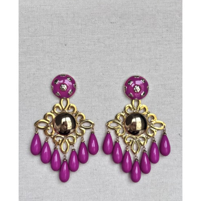 Pendientes Manuela buganvilla