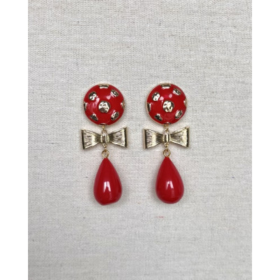 Pendientes Luisa rojo