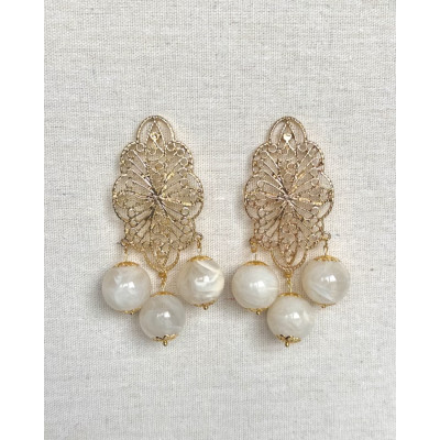 Pendientes Marta blanco