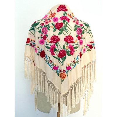 Mantoncillo Catalina blanco roto