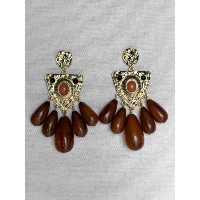 Pendientes Julia marrón