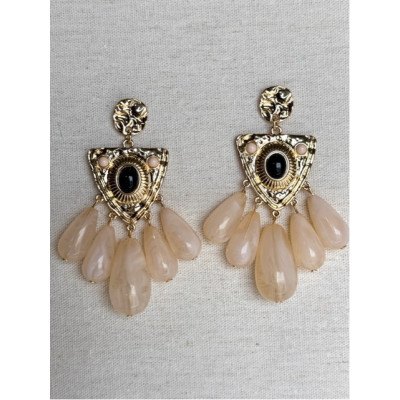 Pendientes Julia beige