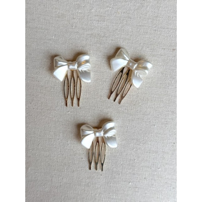 Pack 3 peinas lazo nácar