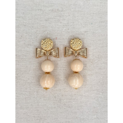 Pendientes Carlota beige
