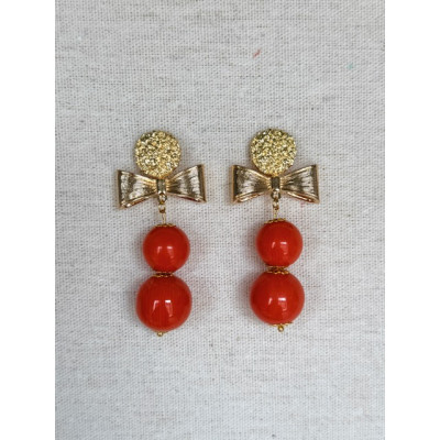 Pendientes Carlota coral
