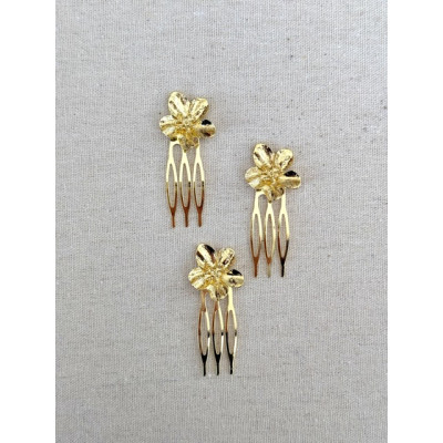 Pack 3 peinas Flor mini