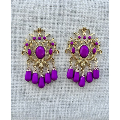 Pendientes Sara buganvilla