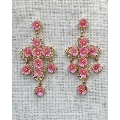Pendientes Candela rosa