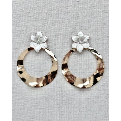 Pendientes Flor blanco