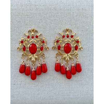 Pendientes Sara rojo