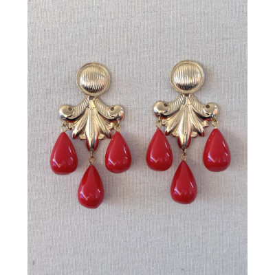 Pendientes Rocio rojo