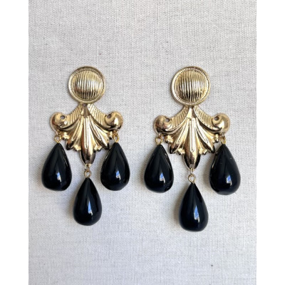 Pendientes Rocio negro