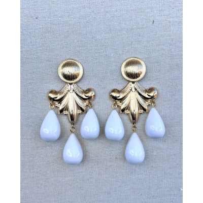 Pendientes Rocio blanco