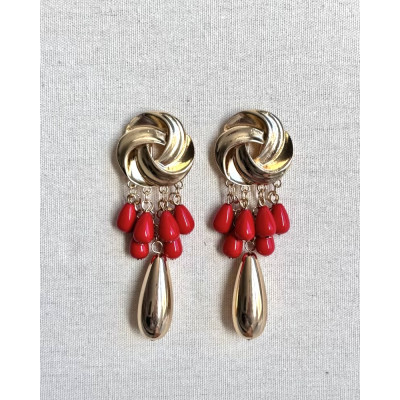 Pendientes Tiara rojo
