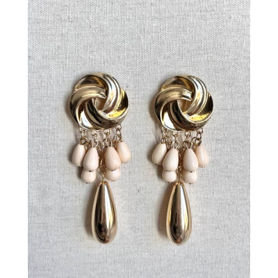 Pendientes Tiara beige