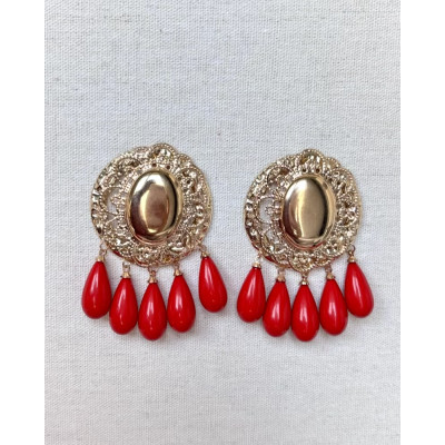 Pendientes Valeria rojo