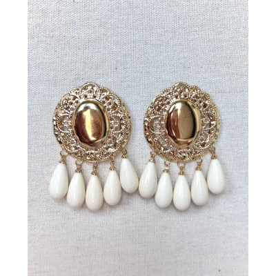 Pendientes Valeria beige
