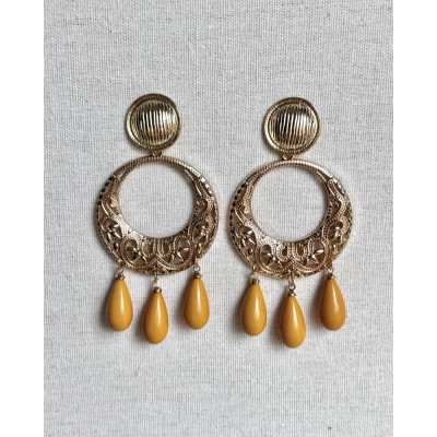 Pendientes Jara mostaza