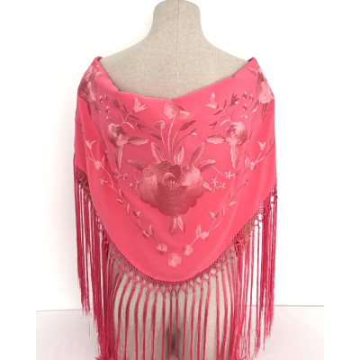 Mantoncillo Julieta Coral bordado coral